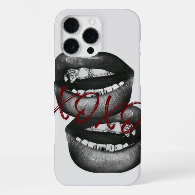 Funda Para iPhone Beso Francés Noir & Crimson (Reverso )