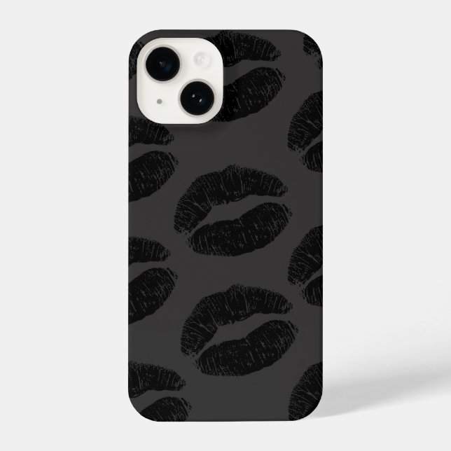 Funda Para iPhone Besos negros (Reverso )