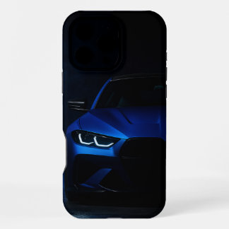 Funda Para iPhone 16 Pro Max Bestia Azul Medianoche – Caso de Coche Deportivo e