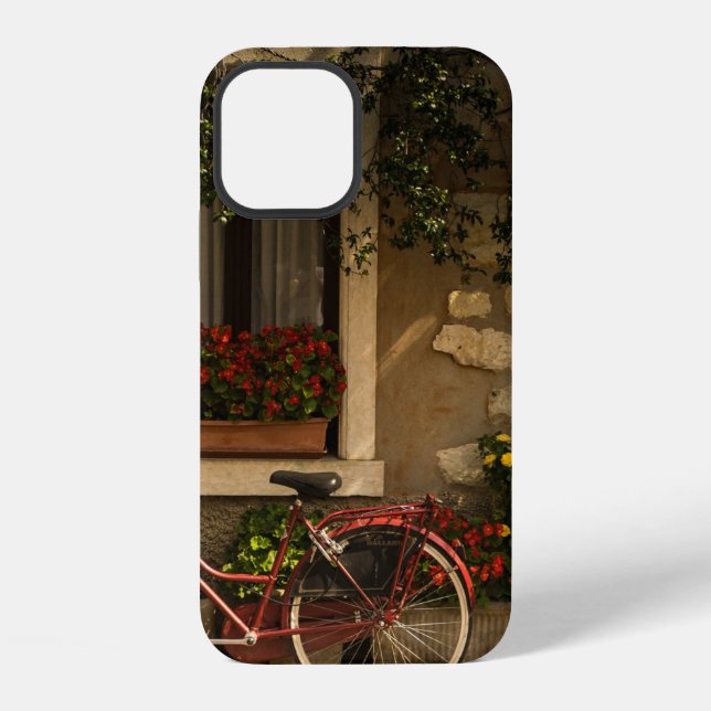 FUNDA PARA iPhone BICICLETA APOYADA EN LA CASA (Reverso )