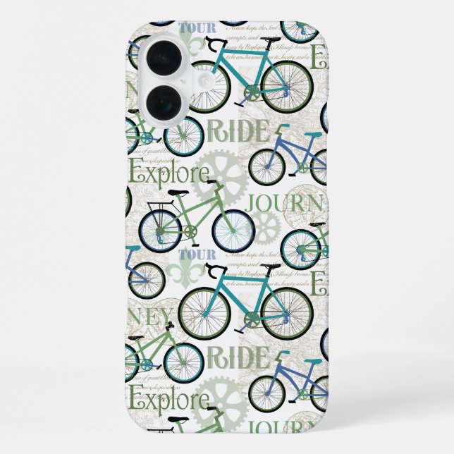 Funda Para iPhone Bicycle Journey Blue (Reverso )