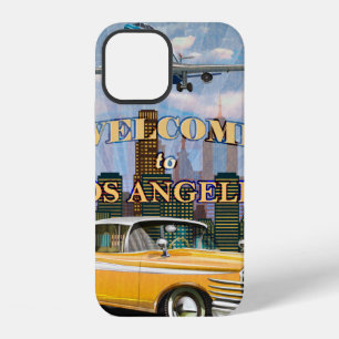 Funda Para iPhone 12 Bienvenido a Los Ángeles cartel retro.