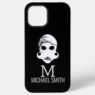 Funda Para iPhone 12 Pro Max Bigote Divertido Monograma #2