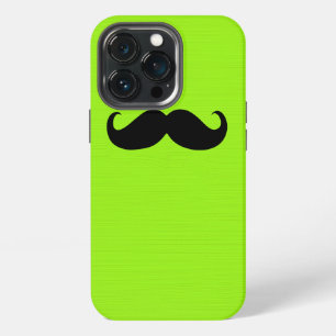 Funda Para iPhone 13 Pro Bigote negro sobre fondo verde
