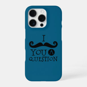 Funda Para iPhone 16 Pro Bigote Negro Te Hace Una Pregunta Humor Día del Pa