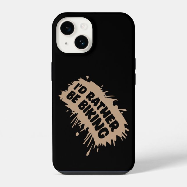 Funda Para iPhone Biking I'd Rather Be Biking Cycling Passion (Reverso )