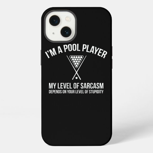 Funda Para iPhone Billiard Snooker Sarcasm Funny  (Reverso )