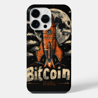 Funda Para iPhone 14 Pro Max Bitcoin hodl and rocket to the moon design
