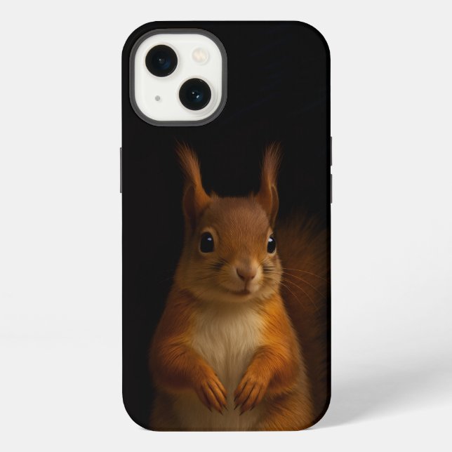 Funda Para iPhone Black 4 Luxe iPhone 13 Funda, Red Squirrel (Reverso )