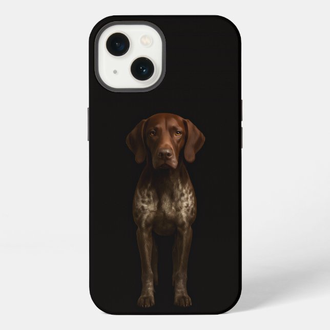 Funda Para iPhone Black 4 Luxe iPhone 13, Perro Pointer Alemán (Reverso )