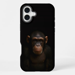 Funda Para iPhone 16 Plus Black 4 Luxe iPhone 16 Plus, Chimpancé Sereno