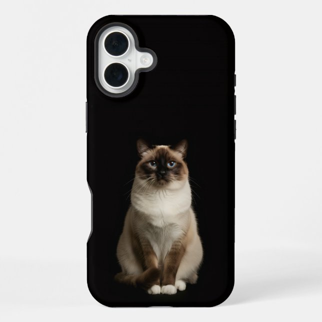 Funda Para iPhone Black 4 Luxe iPhone 16 Plus, Gato Birmano (Reverso )
