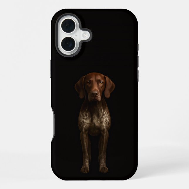 Funda Para iPhone Black 4 Luxe iPhone 16 Plus, Perro Pointer Alemán (Reverso )