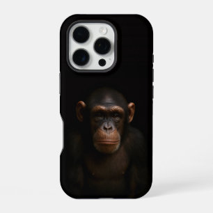 Funda Para iPhone 16 Pro Black 4 Luxe iPhone 16 Pro, Chimpancé Sereno