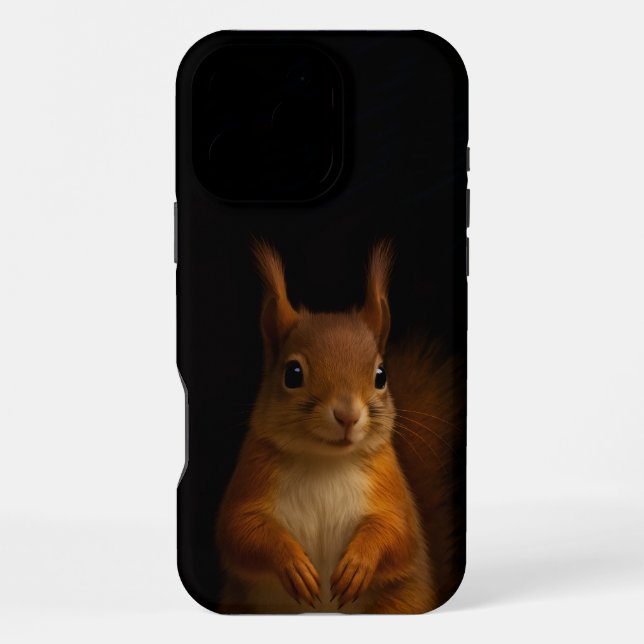 Funda Para iPhone Black 4 Luxe iPhone 16 Pro Max Funda, Red Squirrel (Reverso )