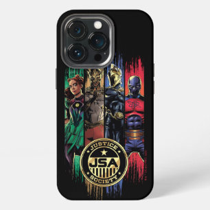 Funda Para iPhone 13 Pro Black Adam Justice Society Heroes In Stripes