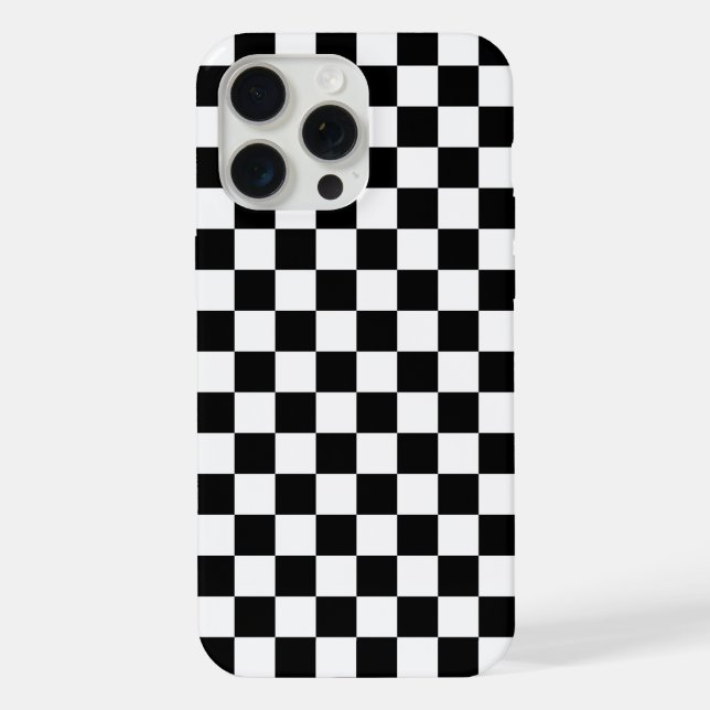 Funda Para iPhone Black and White Checkered (Reverso )