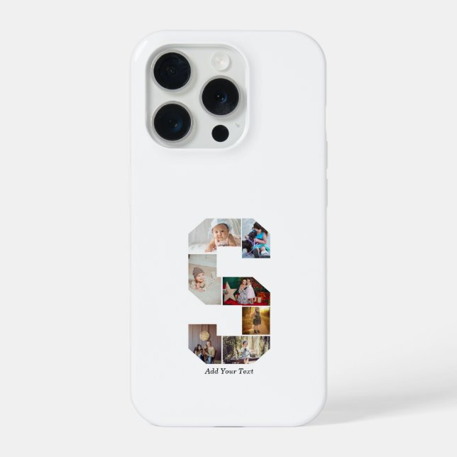 Funda Para iPhone Black and White Letter S Photo Collage (Reverso )