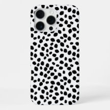 Black and white spotty pattern IPhone case
