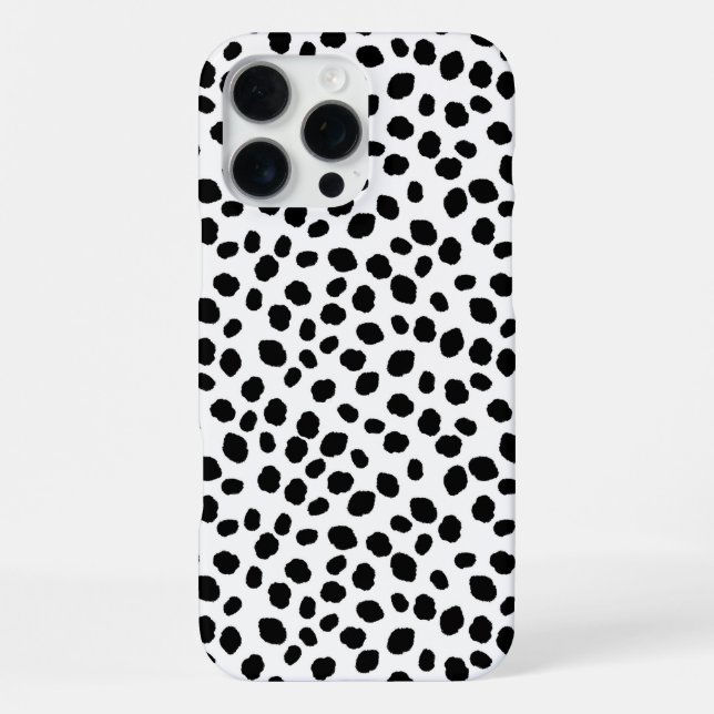 Funda Para iPhone Black and white spotty pattern IPhone case (Reverso )