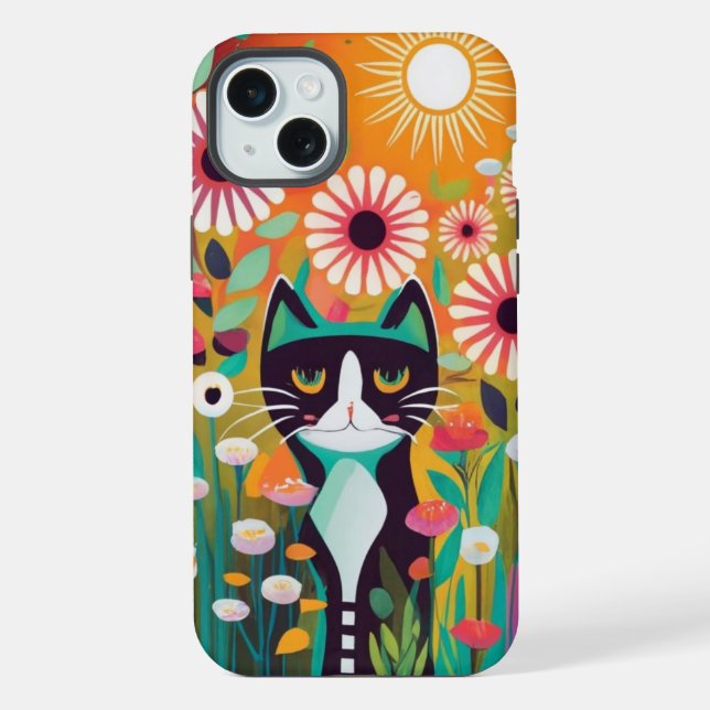 Funda Para iPhone Black Cat in The Garden (Reverso )