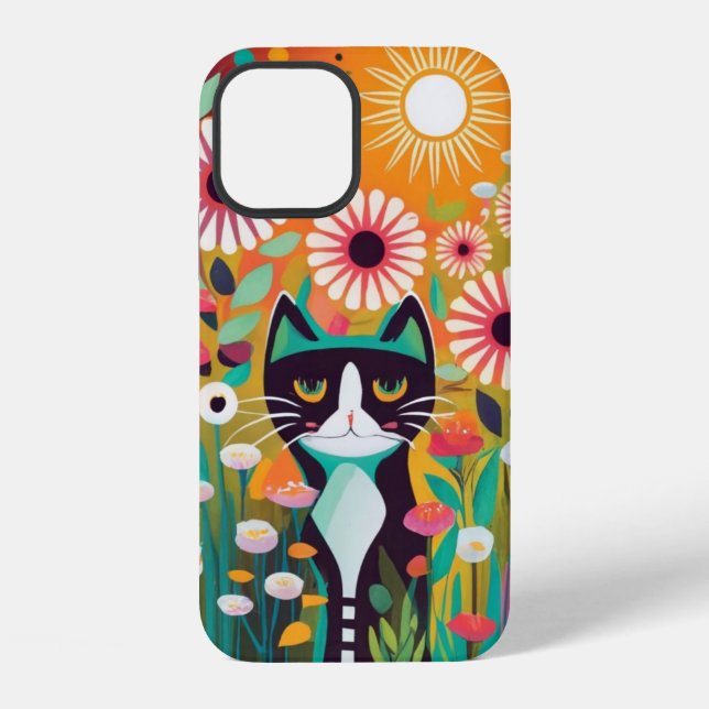 Funda Para iPhone Black Cat in The Garden (Reverso )