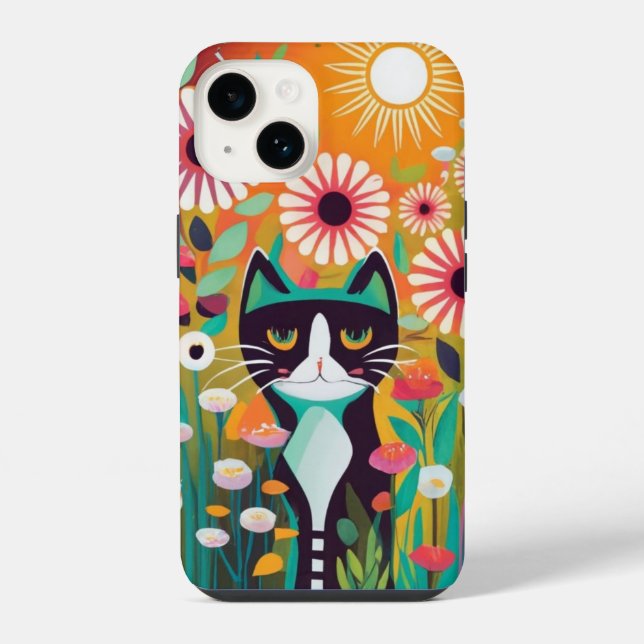 Funda Para iPhone Black Cat in The Garden (Reverso )