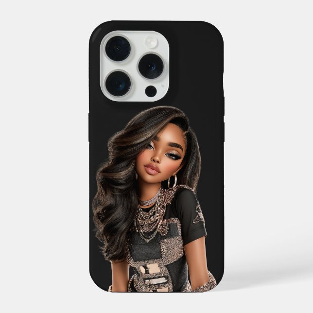 Funda Para iPhone Black Chain Editorial Phone Case (Reverso )