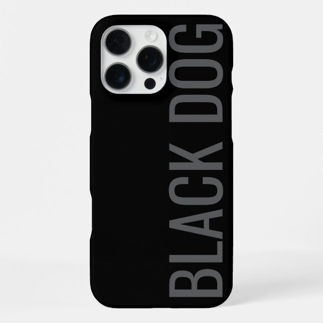Funda Para iPhone Black Dog - Caso de Tipografía (Reverso )