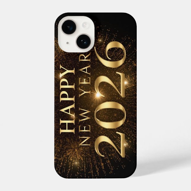 Funda Para iPhone black gold new year phone case (Reverso )
