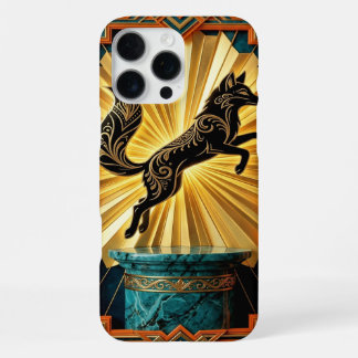 Funda Para iPhone 16 Pro Max Black Gold Teal iPhone 16 Pro Max Case 