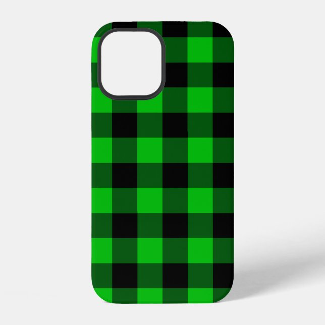 Funda Para iPhone Black Green Check (Reverso )