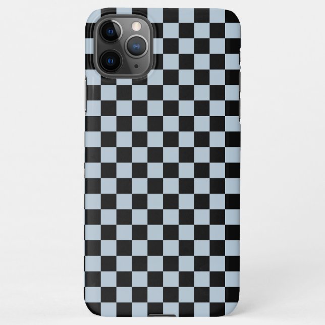 Funda Para iPhone Black ice checkered pattern (Reverso)