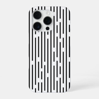 Funda Para iPhone 16 Pro Black Line Geometric Pattern