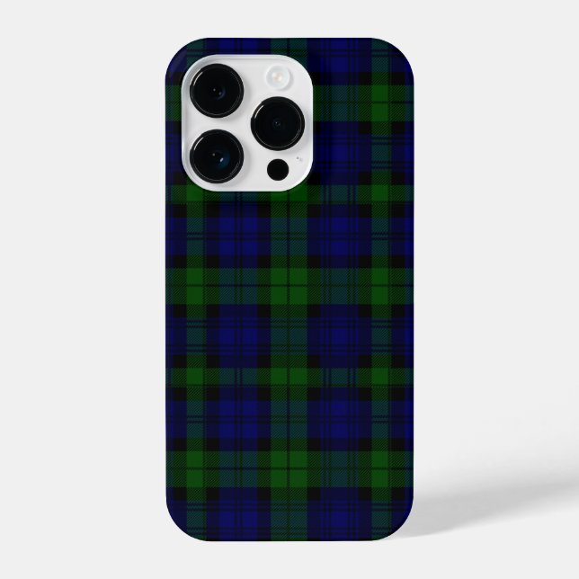 Funda Para iPhone Black Watch Tartan Blue Green Plage (Reverso )