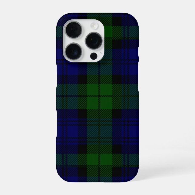 Funda Para iPhone Black Watch Tartan Blue Green Plage (Reverso)