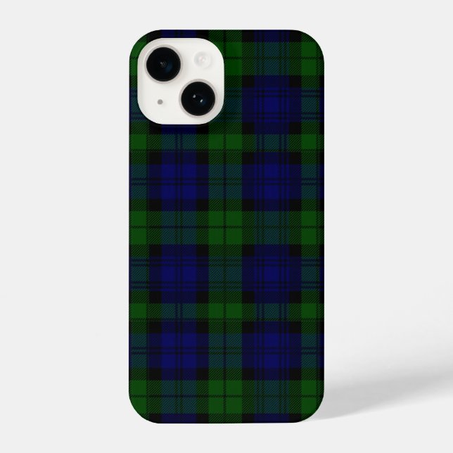 Funda Para iPhone Black Watch Tartan Blue Green Plage (Reverso )