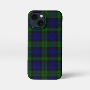 Funda Para iPhone 13 Mini Black Watch Tartan Blue Green Plage