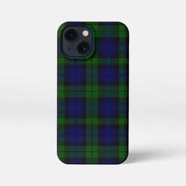 Funda Para iPhone Black Watch Tartan Blue Green Plage (Reverso )