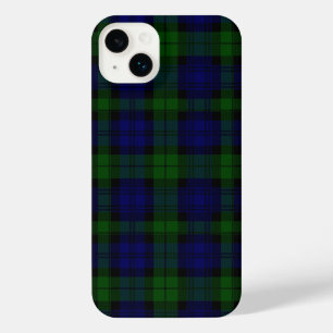 Funda Para iPhone 14 Plus Black Watch Tartan Blue Green Plage