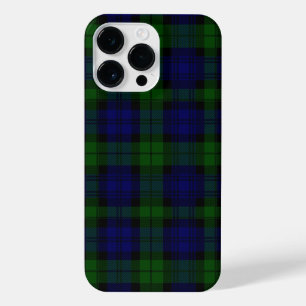 Funda Para iPhone 14 Pro Max Black Watch Tartan Blue Green Plage