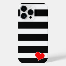Funda Para iPhone 14 Pro Max Black & White Striped
