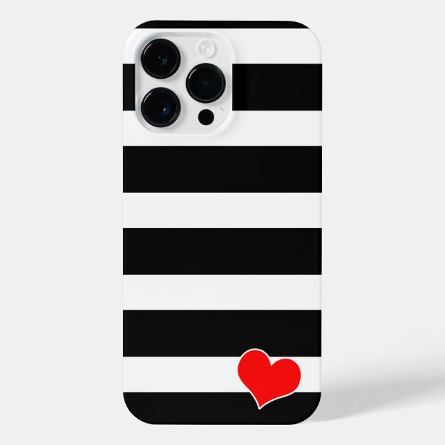 Funda Para iPhone Black & White Striped (Reverso)