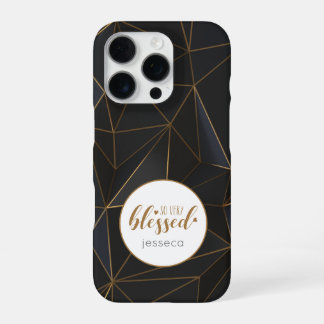 Funda Para iPhone 16 Pro BlackGold Tan Blessado Personalizado