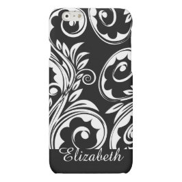 Blanco del negro del remolino del estampado de