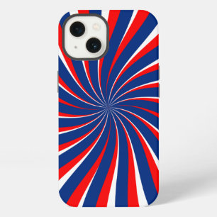 Blanco rojo azul en espiral