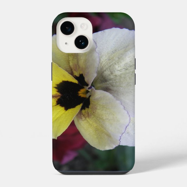 Funda Para iPhone Blanco y amarillo pardo (Reverso )