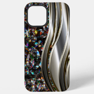 Funda Para iPhone 12 Pro Max Bling de Diamante de Metal Brillante