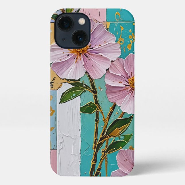 Funda Para iPhone Bloc de notas con iluminación floral (Reverso )