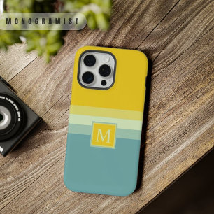 Bloque de color azul blanco amarillo personalizabl